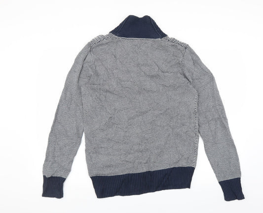 H&M Mens Blue Pullover Jumper Size M