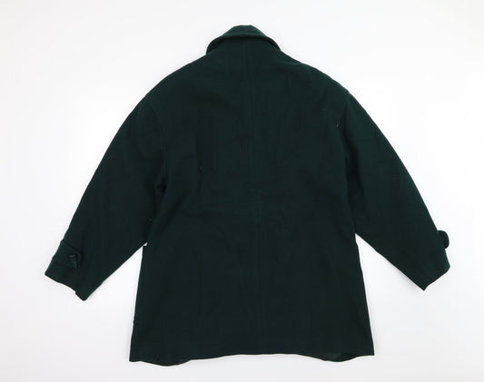 Womens UK Size 12 Preworn Green Overcoat