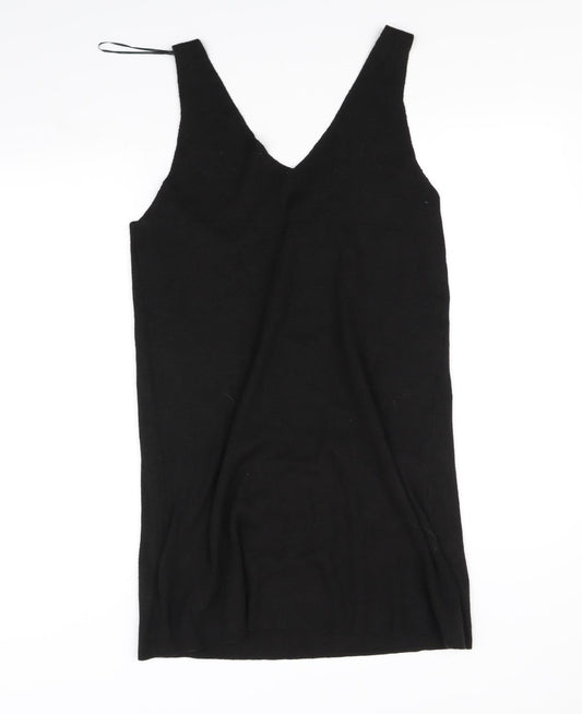Pieces Womens Black A-Line Size L