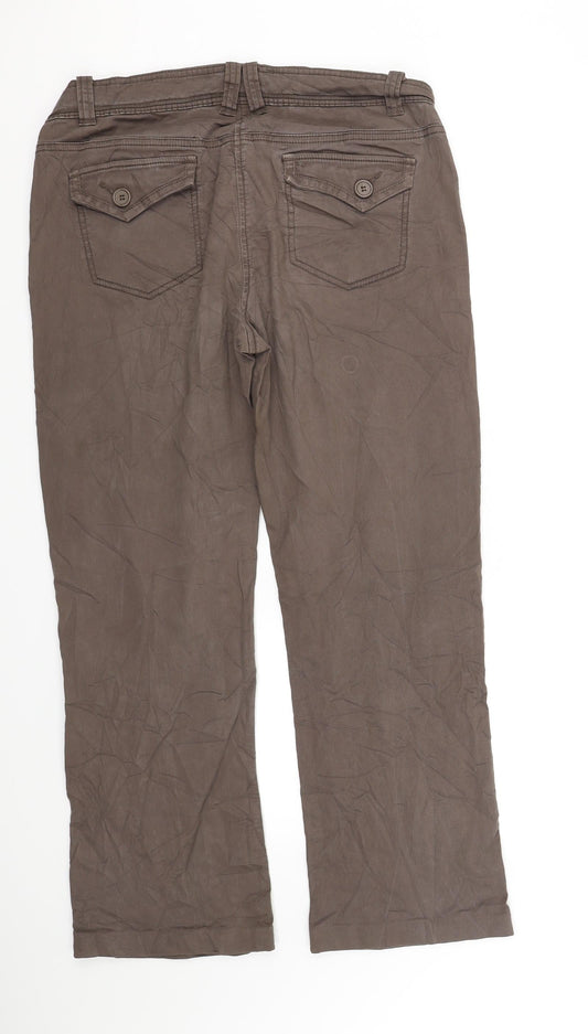 George Womens Brown Trousers Size 35 L30 in