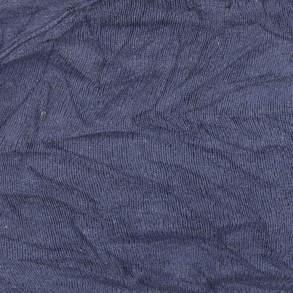 Marks and Spencer Mens Blue Henley Jumper Size XL