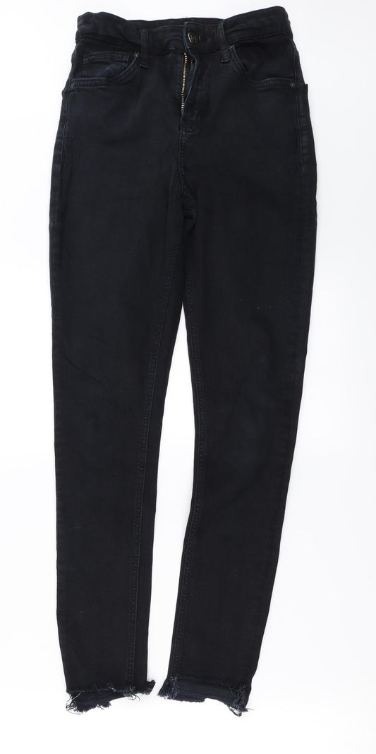 Womens UK Size 28 in Topshop Regular Fit Skinny Black Jeans