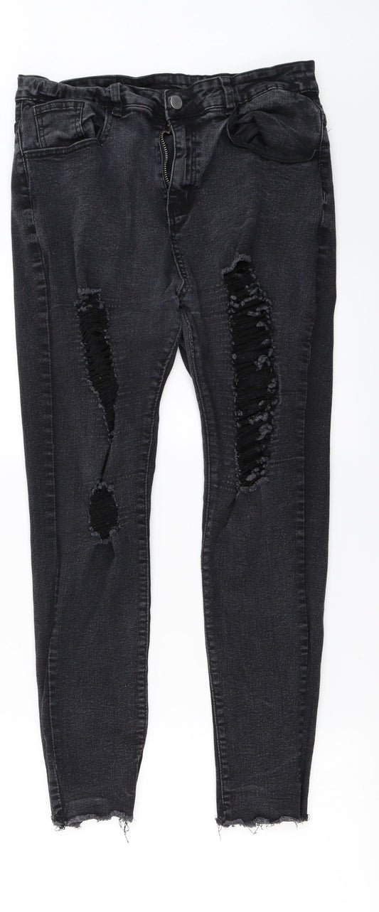 SHEIN Womens Black Skinny Jeans Size 28 in L24 in