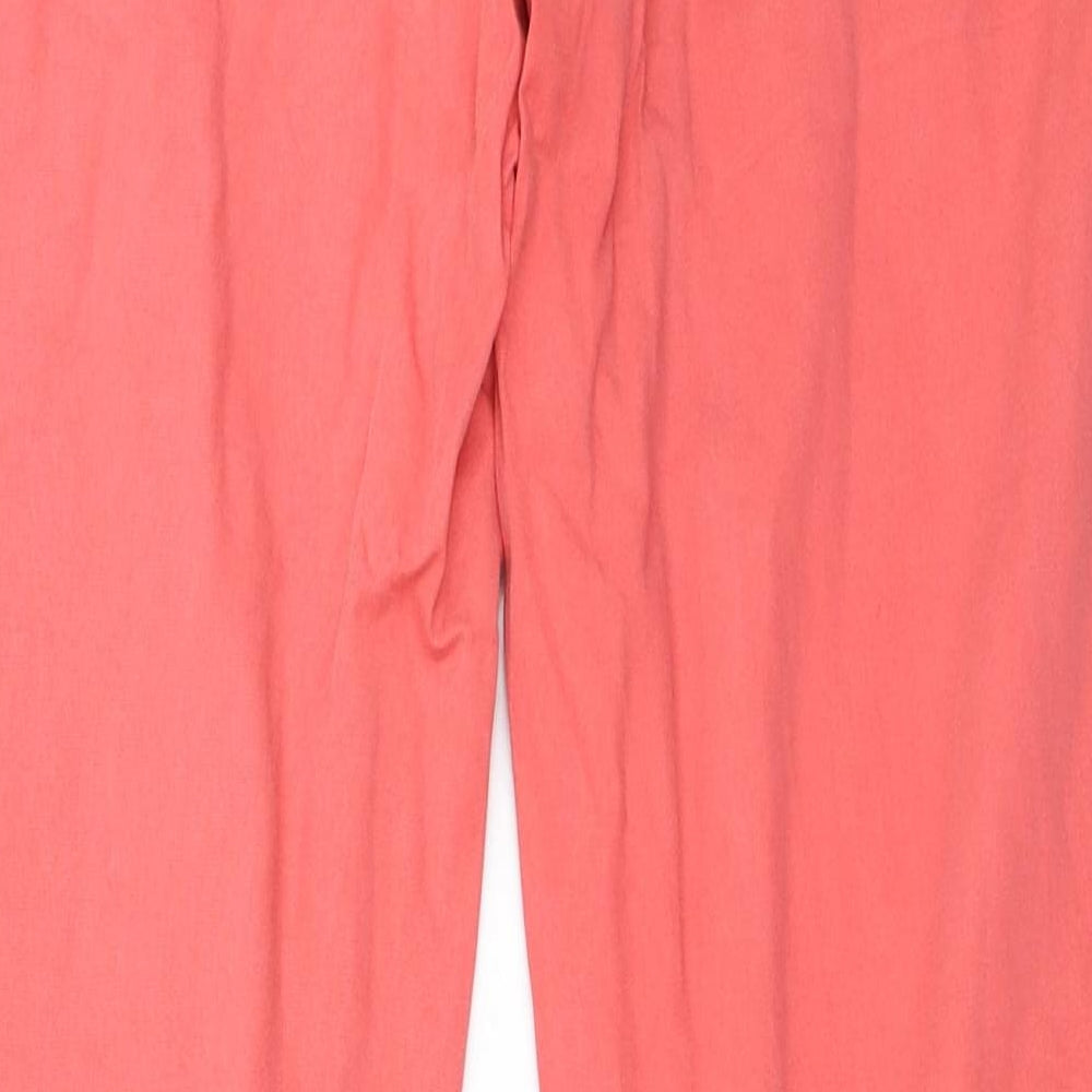 Womens UK Size 12 Papaya Regular Fit Straight Pink Jeans
