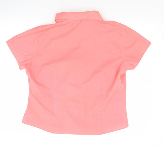 Womens UK Size 18 AMARANTO Red Basic Blouse