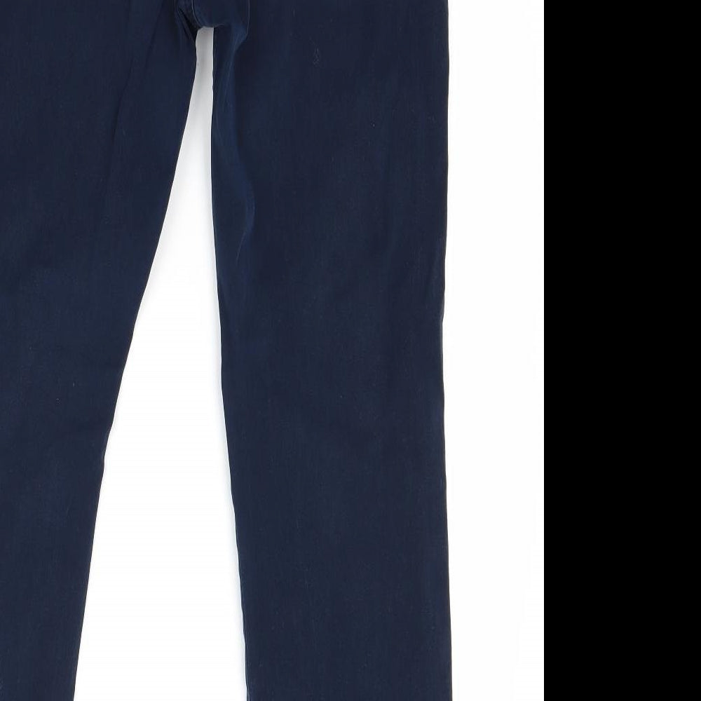 Womens UK Size 10 Preworn Regular Fit Chino Blue Trousers
