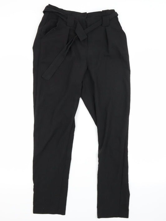 Womens UK Size 8 Missguided Regular Fit Black Trousers