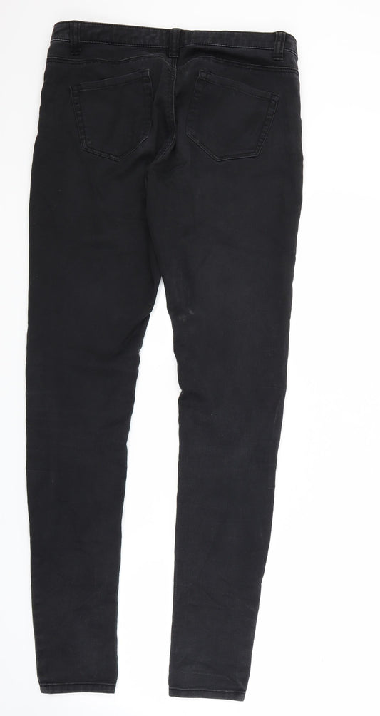 Primark Womens Black  Denim Skinny Jeans Size 10 L27 in