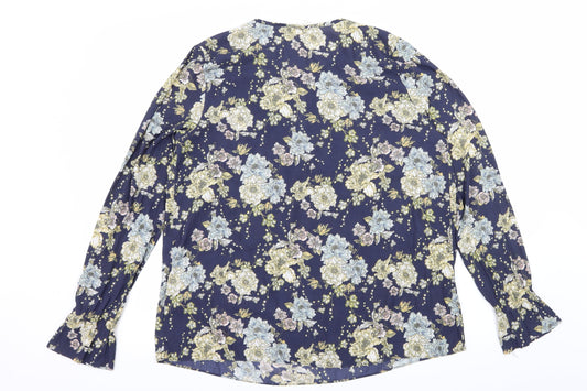 Womens UK Size 12 H&M Blue Basic Blouse