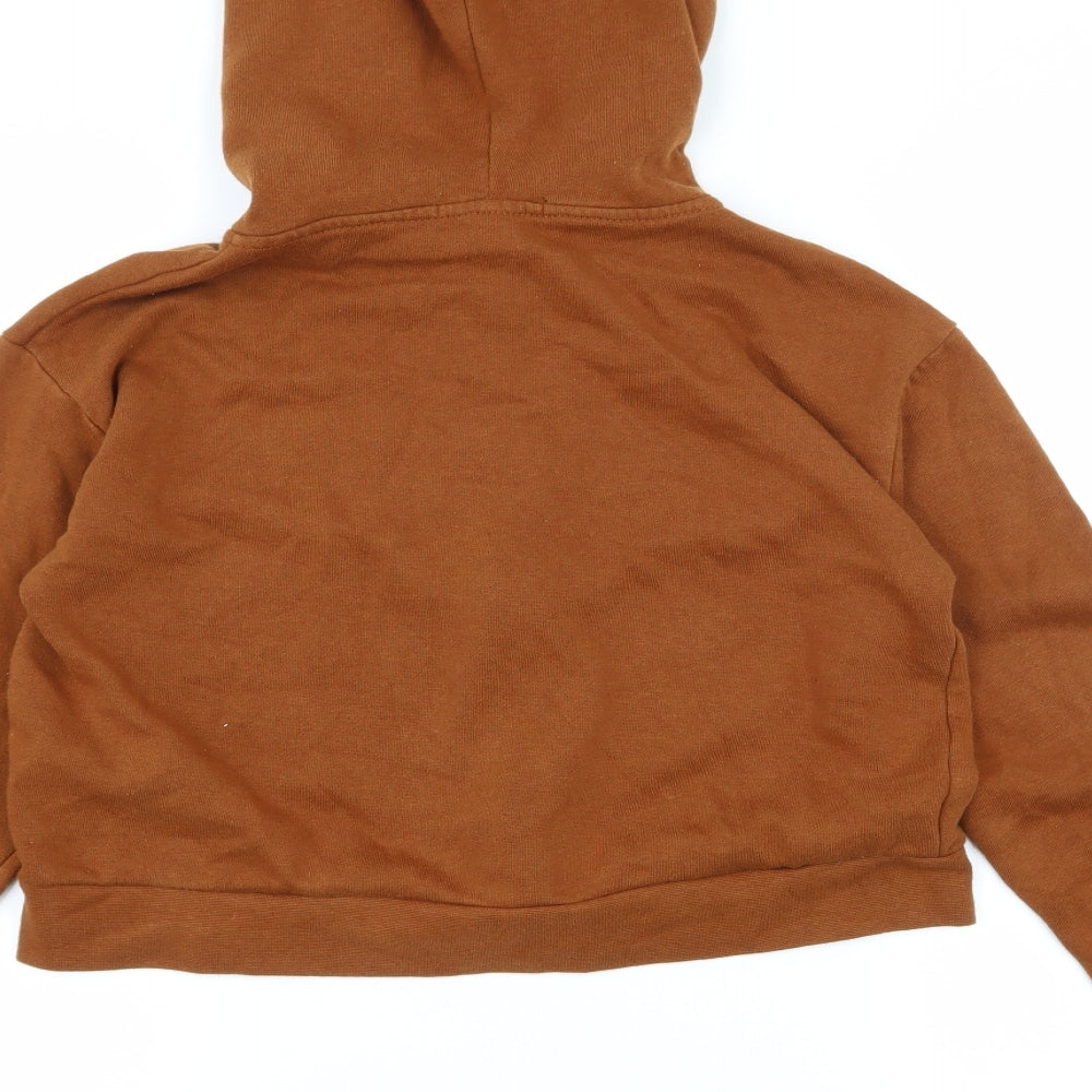 Womens UK Size S FOREVER 21 Brown Full Zip Hoodie