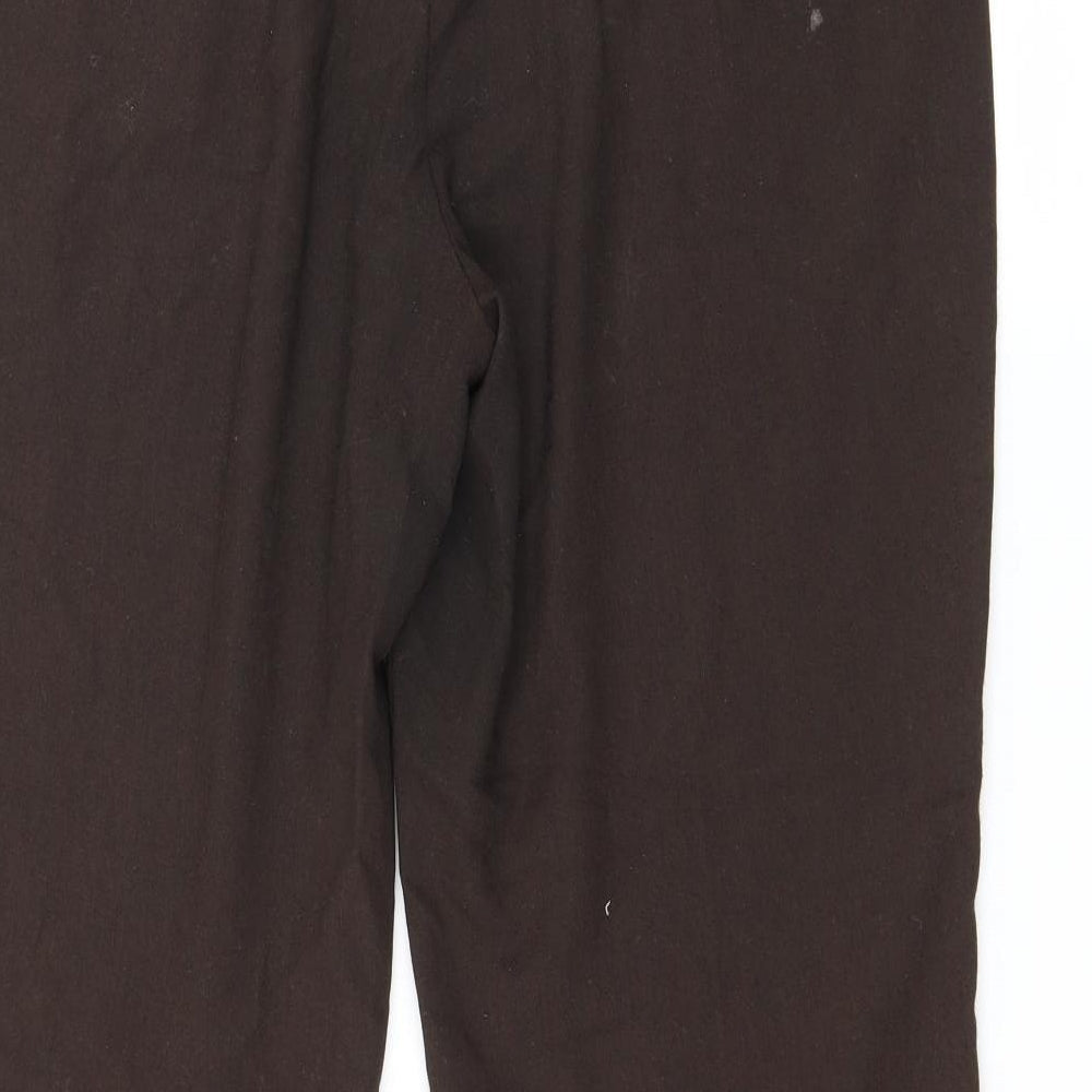Womens UK Size 14 Marks and Spencer Regular Fit Brown Trousers