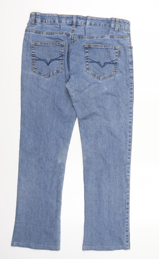 Miss cherry Womens Blue Straight Jeans Size M L30 in