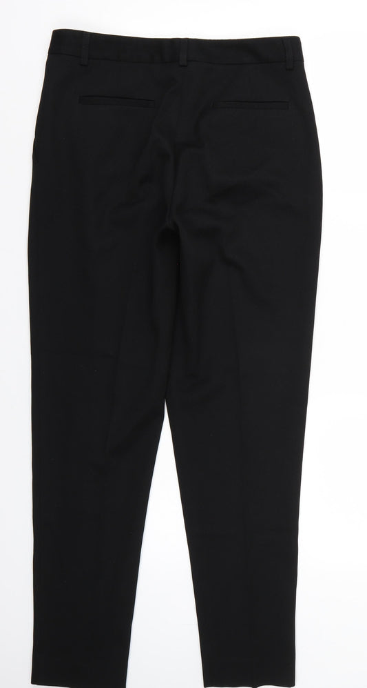 Womens UK Size 4 Theory Regular Fit Black Trousers