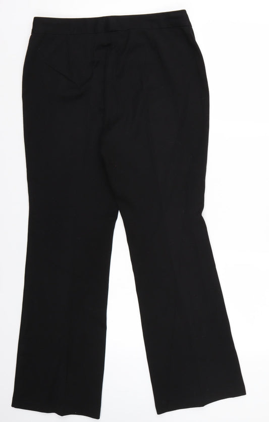 Womens UK Size 10 Marks and Spencer Regular Fit Black Trousers