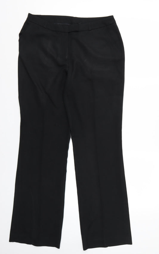 Womens UK Size 10 TU Regular Fit Black Trousers