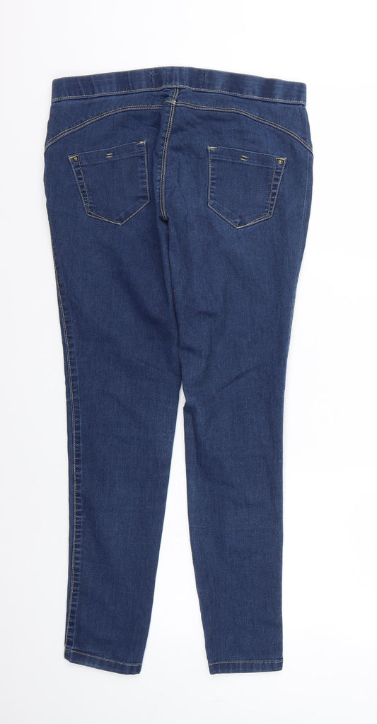 Denim & Co. Womens Blue Straight Jeans Size 10 L28 in