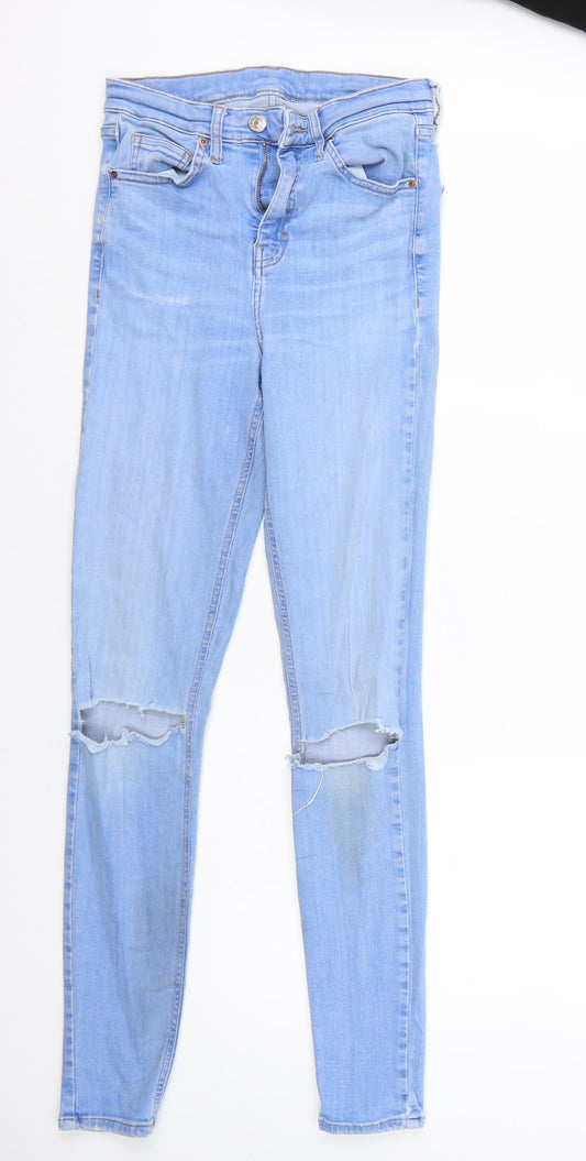 Womens UK Size 28 Topshop Regular Fit Skinny Blue Jeans