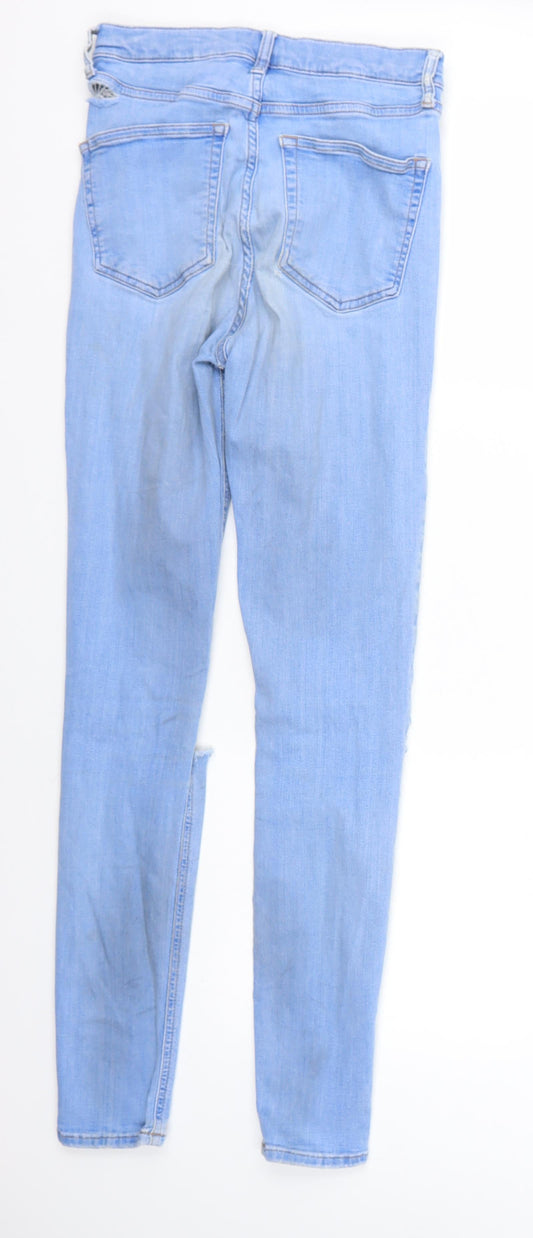 Topshop Womens Blue Skinny Jeans Size 28 L30 in