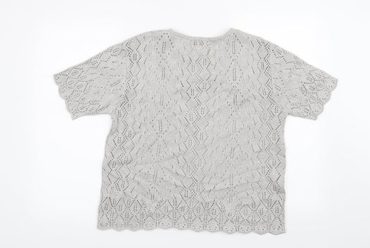 Berkertex Womens Silver Pullover Jumper Size 14