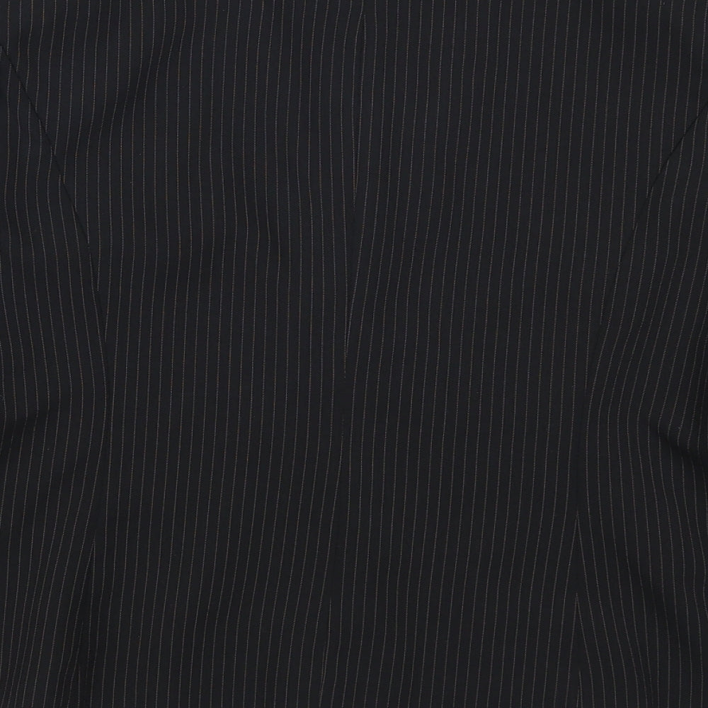 George Womens Black Striped Jacket Suit Jacket Size 14
