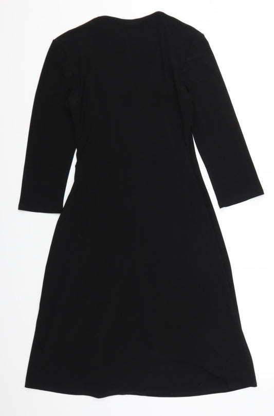 Julien Macdonald Womens Black A-Line Size 10