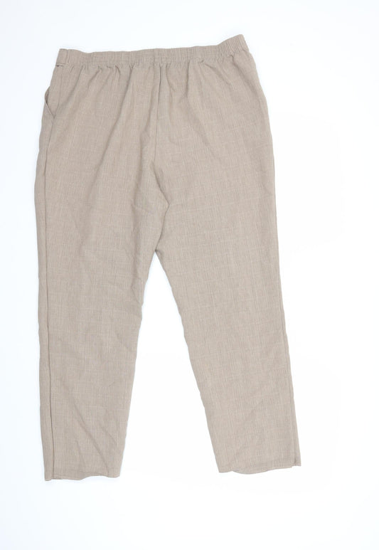 Womens UK Size 16 Marks and Spencer Regular Fit Brown Trousers