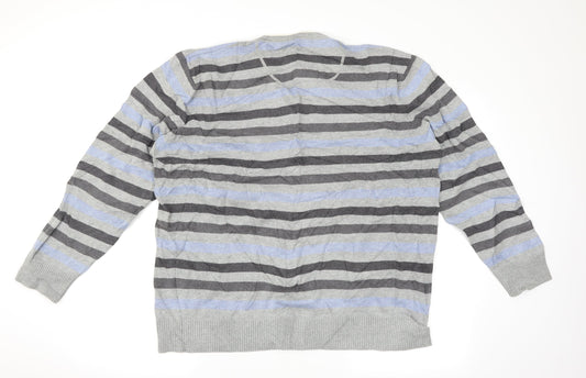 NEXT Mens Multicoloured Striped Pullover Jumper Size XL