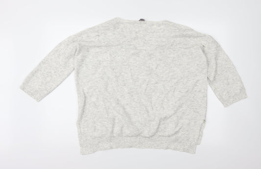 Phase Eight Womens Grey Knit Pullover Jumper Size M