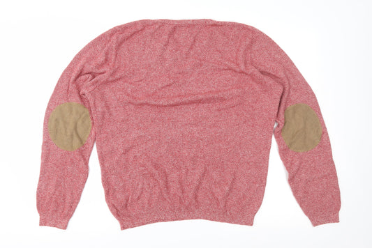 Topman Mens Red Knit Pullover Jumper Size M