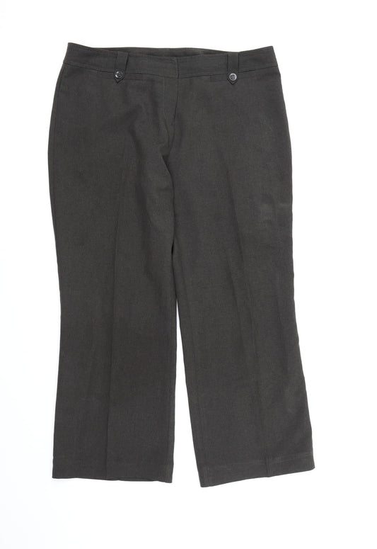 Womens UK Size 14 Dorothy Perkins Regular Fit Dress Pants Green Trousers