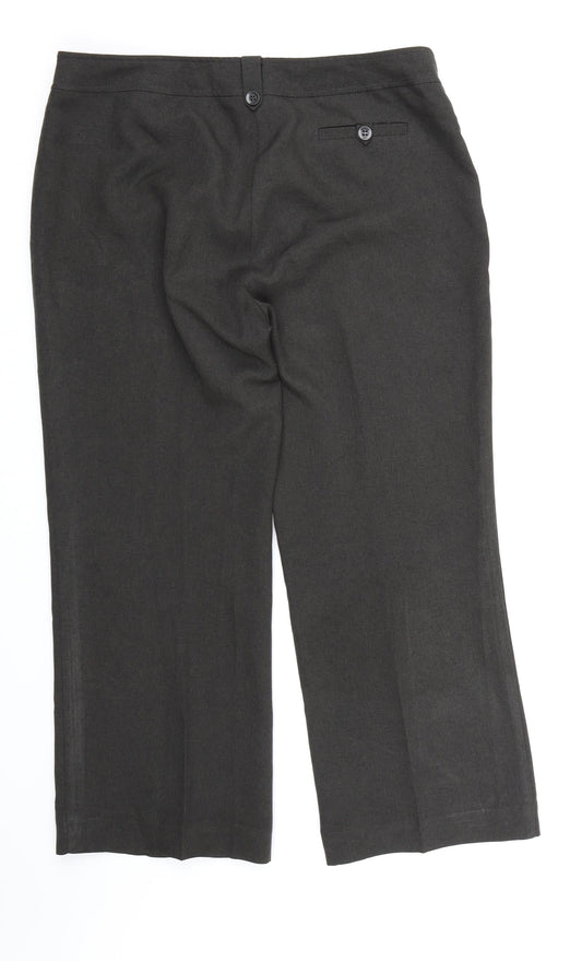 Womens UK Size 14 Dorothy Perkins Regular Fit Dress Pants Green Trousers