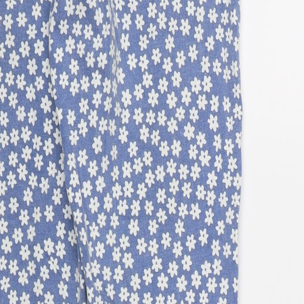 Topshop Womens Blue Floral Denim Skinny Jeans L30 in