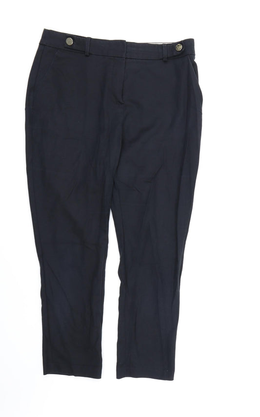 Womens UK Size 12 F&F Regular Fit Dress Pants Black Trousers