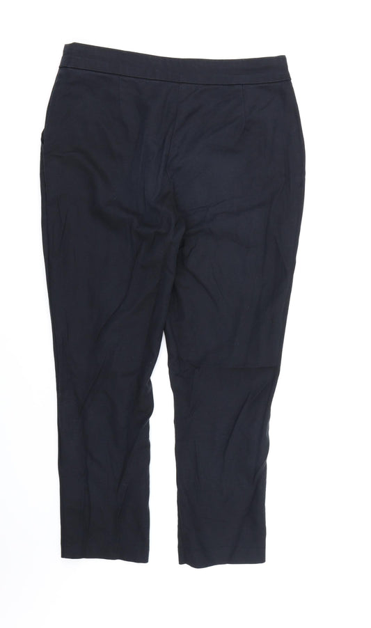 F&F Womens Black Rayon Dress Pants Trousers Size 12 L25 in