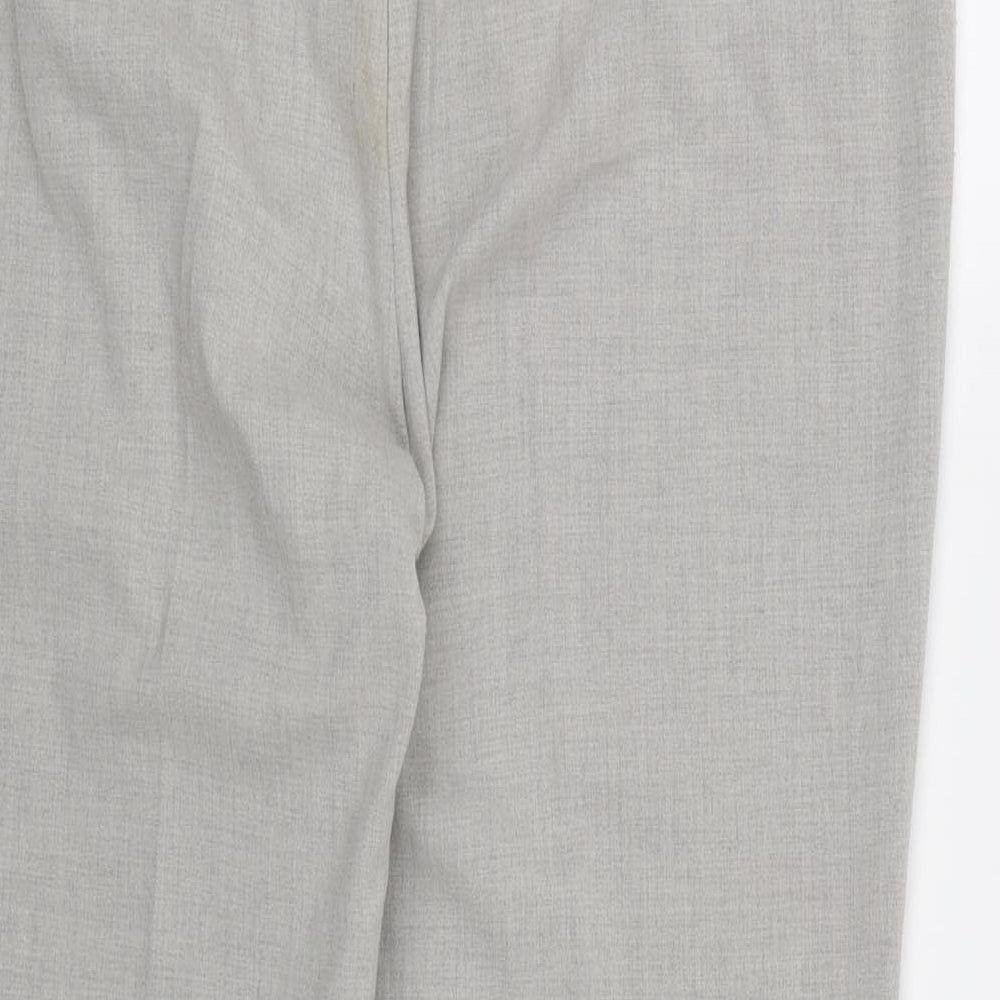 Marks and Spencer Womens Grey Rayon Dress Pants Trousers Size 16 L26 in
