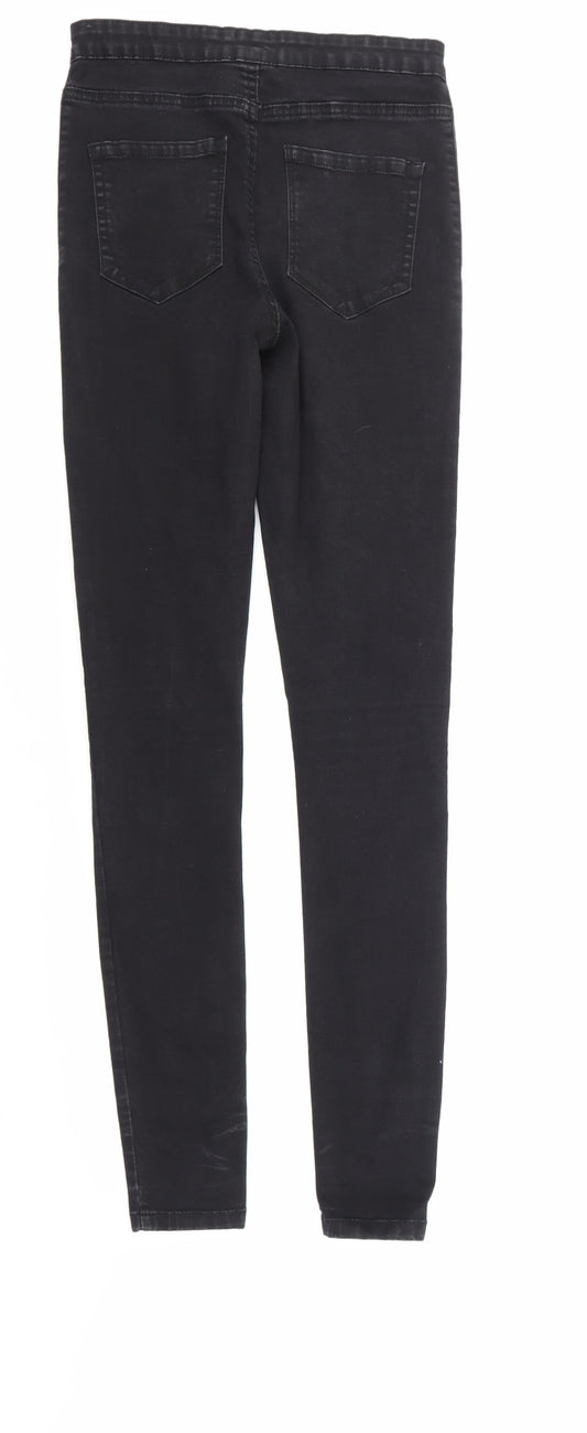 Denim & Co. Womens Black Denim Skinny Jeans Size 10 L29 in