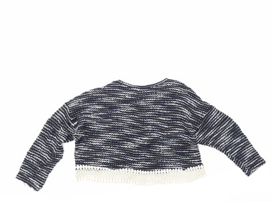 Atmosphere Womens Multicoloured Striped Pullover Jumper Size 12 - cropped