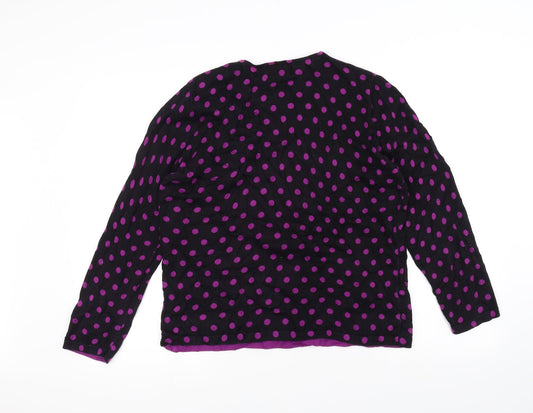 Jumper Womens Black Polka Dot Pullover Jumper Size L