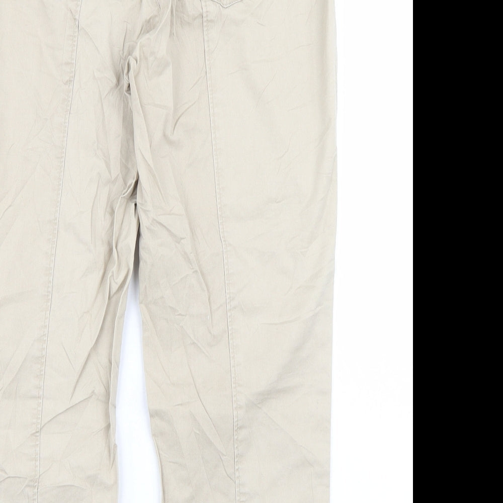 Rocks Womens Beige Cropped Jeans Size L L23 in