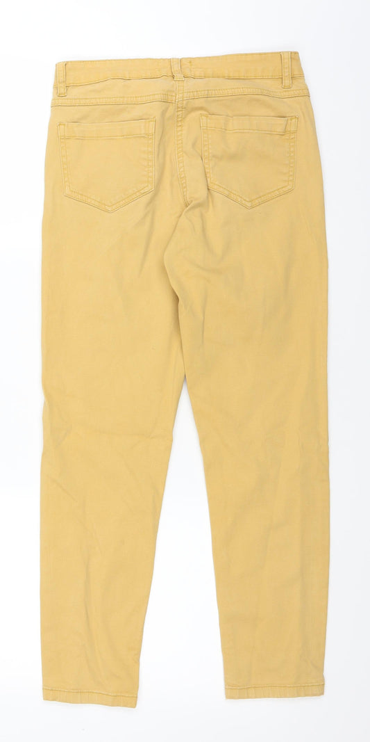 Womens UK Size 8 Marks and Spencer Regular Fit Straight Yellow Jeans