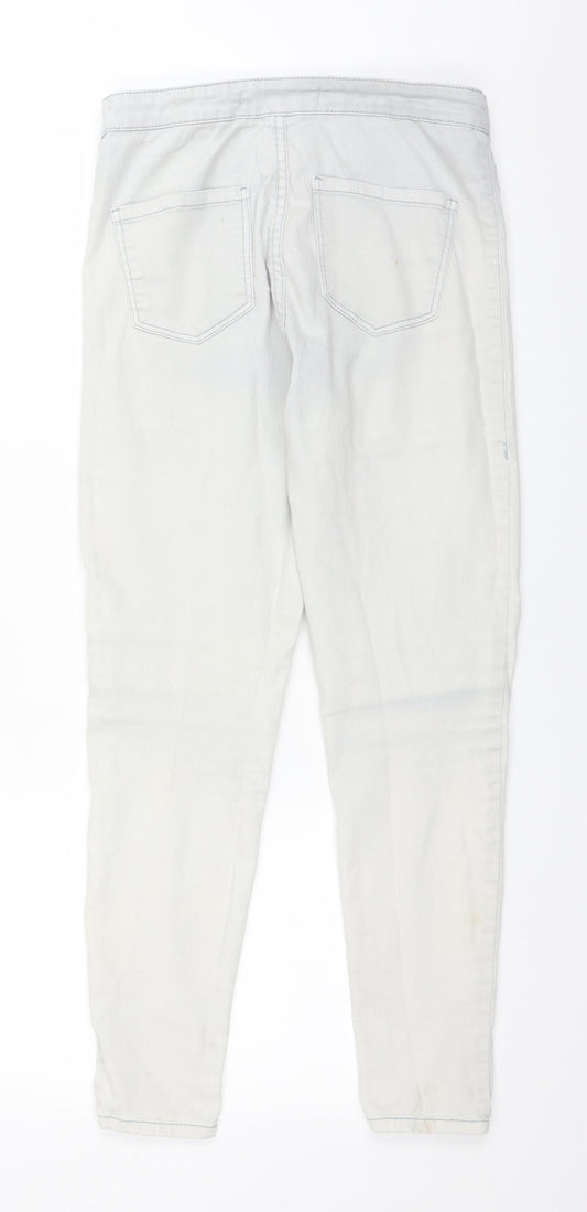 Mango Womens Blue  Denim Straight Jeans Size 10 L26 in