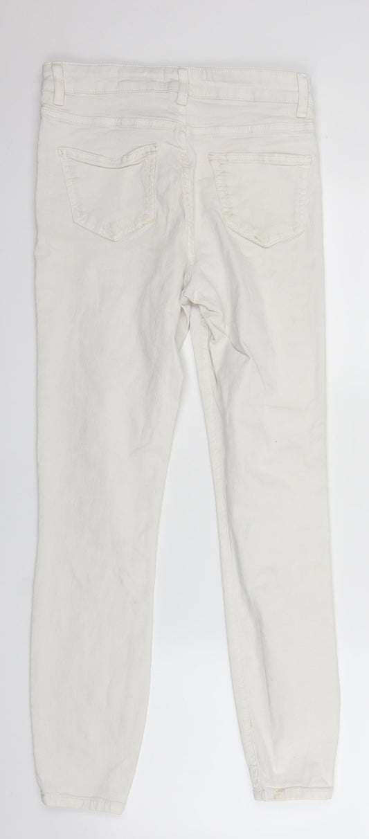 New Look Womens White Denim Skinny Jeans Size 8 L25 in