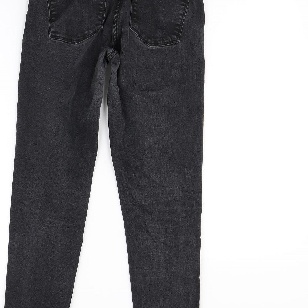 Womens UK Size 28 in Preworn Regular Fit Straight Black Jeans