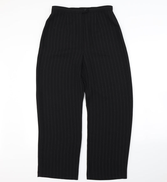 Womens UK Size 14 Richards Regular Fit Dress Pants Black Trousers