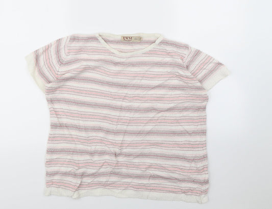 EWM Womens Multicoloured Striped Pullover Jumper Size 14