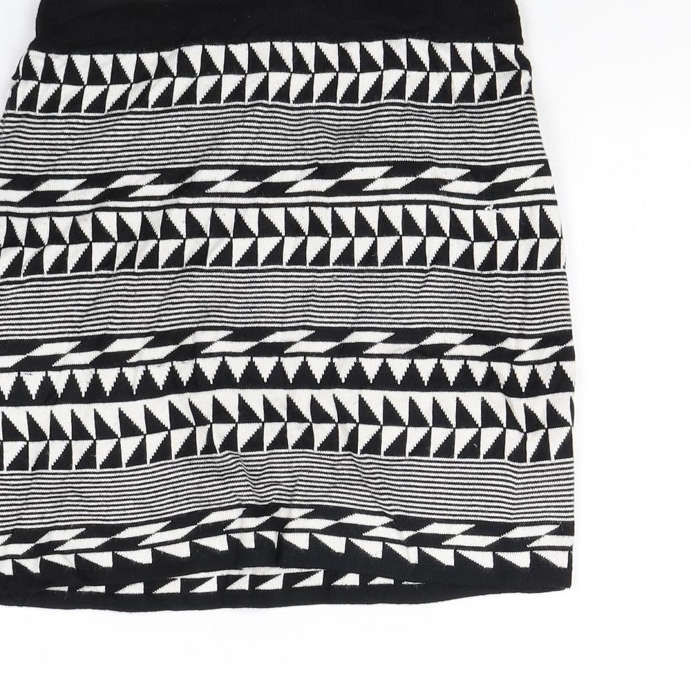 Apricot Womens Black Striped Mini Skirt Size 10