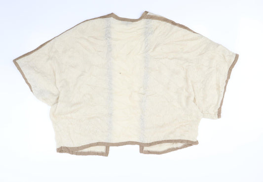 Warehouse Womens Beige Cardigan Jumper Size L