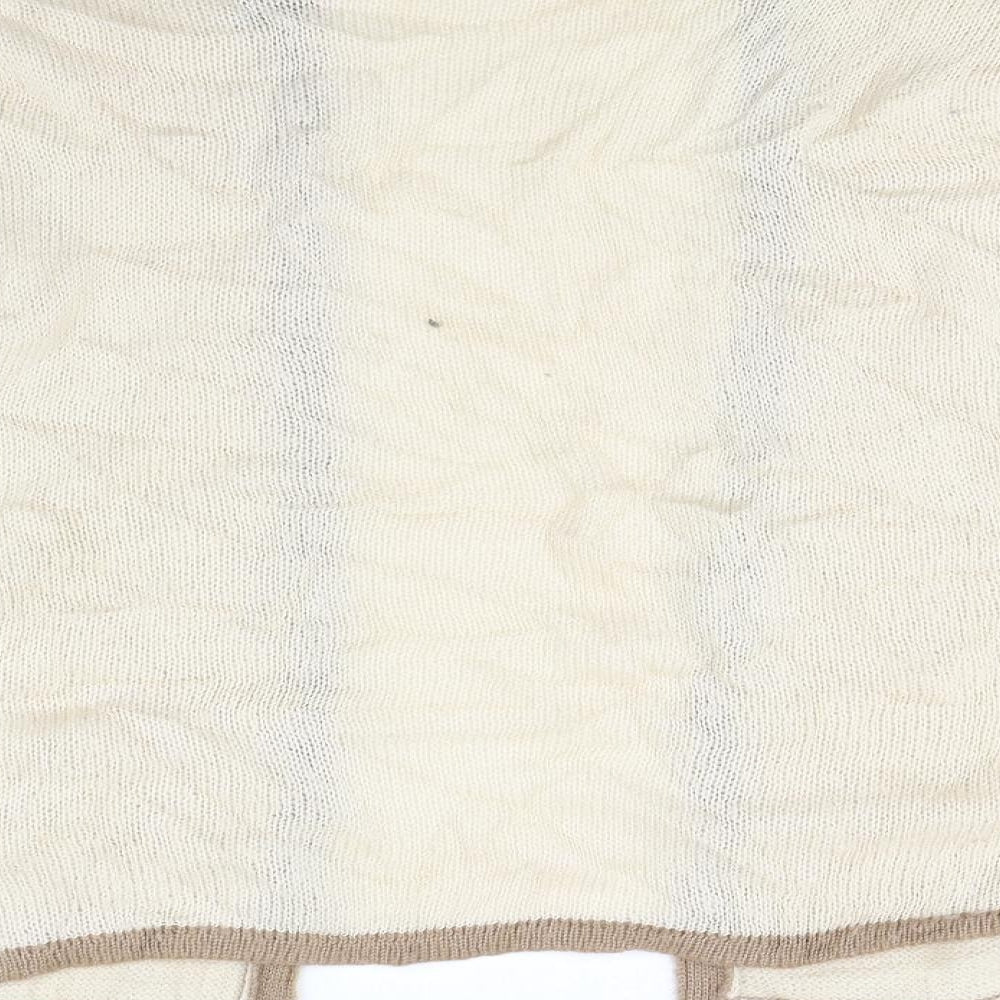 Warehouse Womens Beige Cardigan Jumper Size L