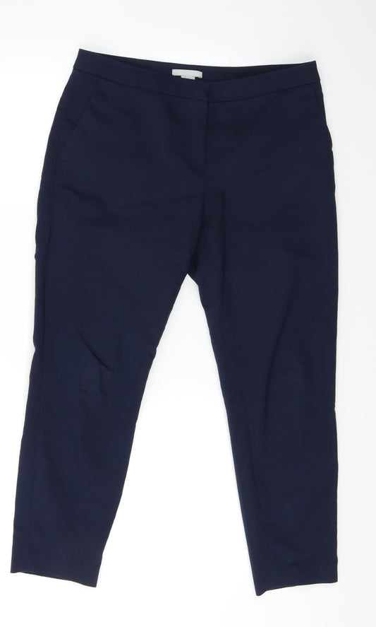 Womens UK Size 6 H&M Regular Fit Blue Trousers