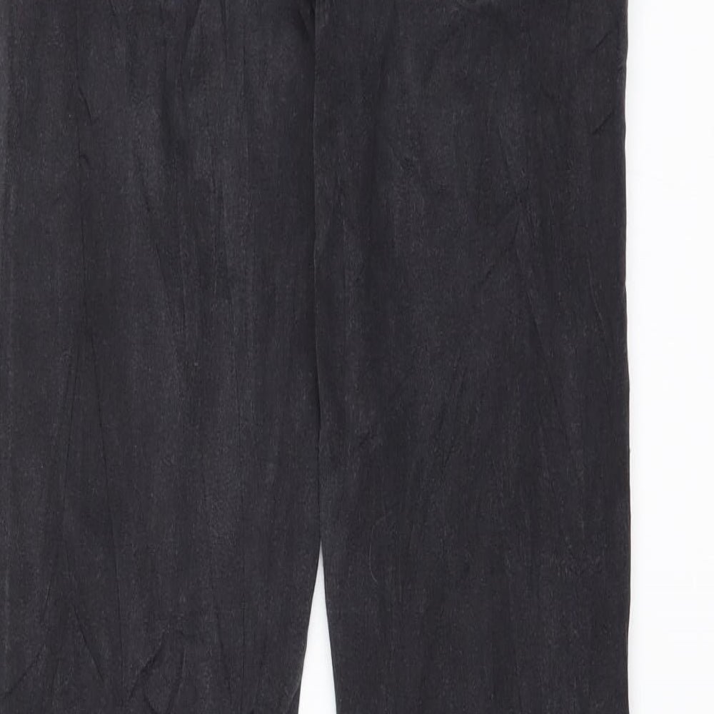 Womens UK Size 12 Preworn Regular Fit Straight Black Jeans